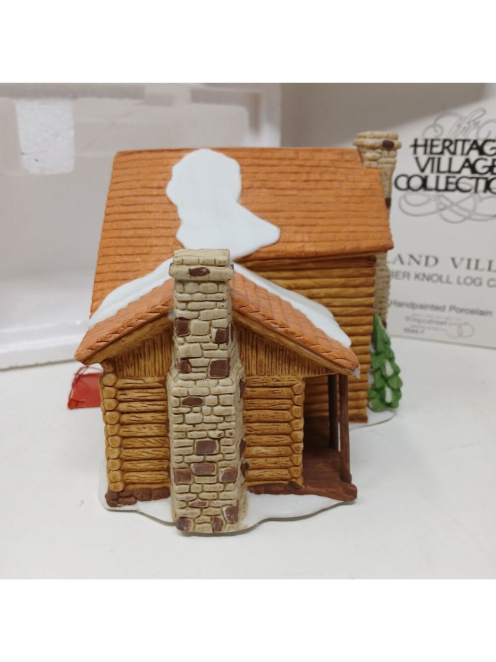 Dept 56 Timber Knoll Log Cabin New England Village Lit House W/Box VTG 1987 #GST - Picture 4 of 13
